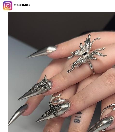 goth nail design