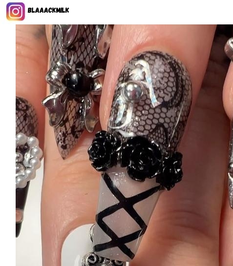 goth nail art