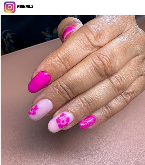 hibiscus nail design