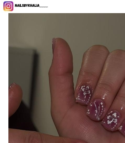 hibiscus nail ideas