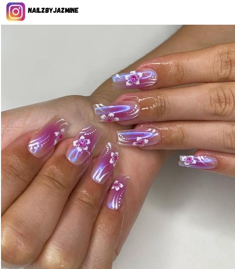 hibiscus nails