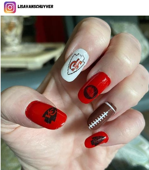 kc chiefs nail art
