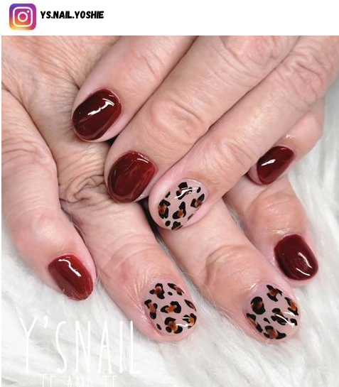 leopard nail art