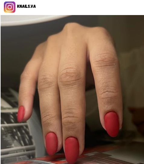 matte red nail designs