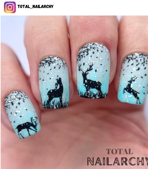 reindeer nail art