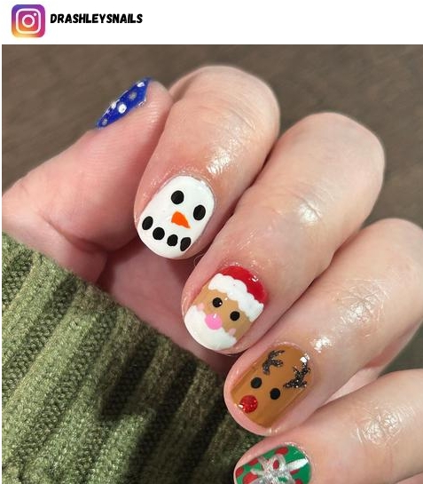 snowman nail designs