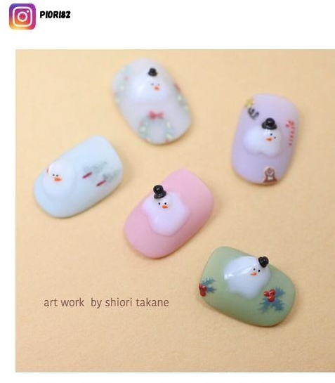 snowman nail