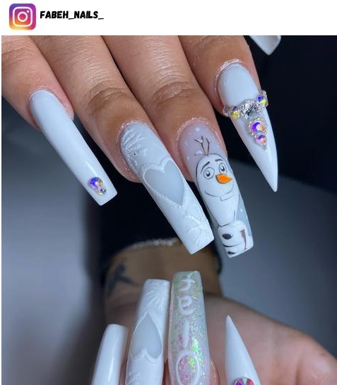 snowman nail designs