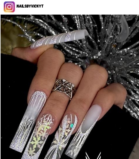 white christmas nails