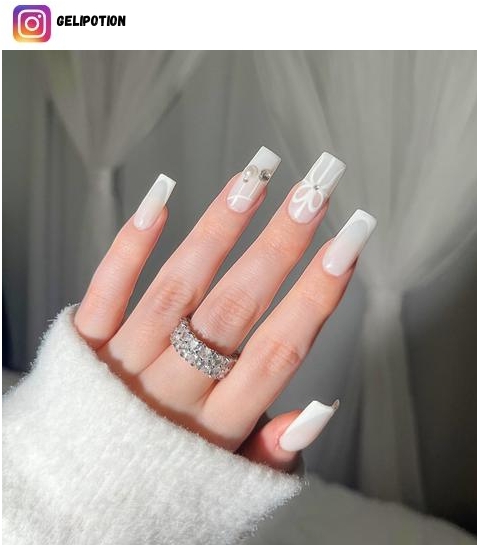 white christmas nail design